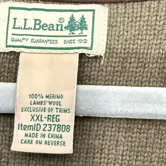 L.L. Bean Men's Waterfowl Green Zip-Up Sweater Men’s XXL - Picture 2 of 5